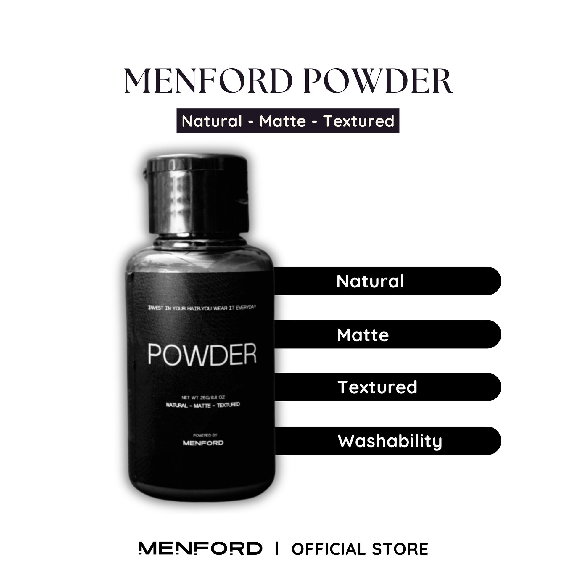 Menford - Powder Rambut - Hairstyling Premium Barber - Barbershopindonesia